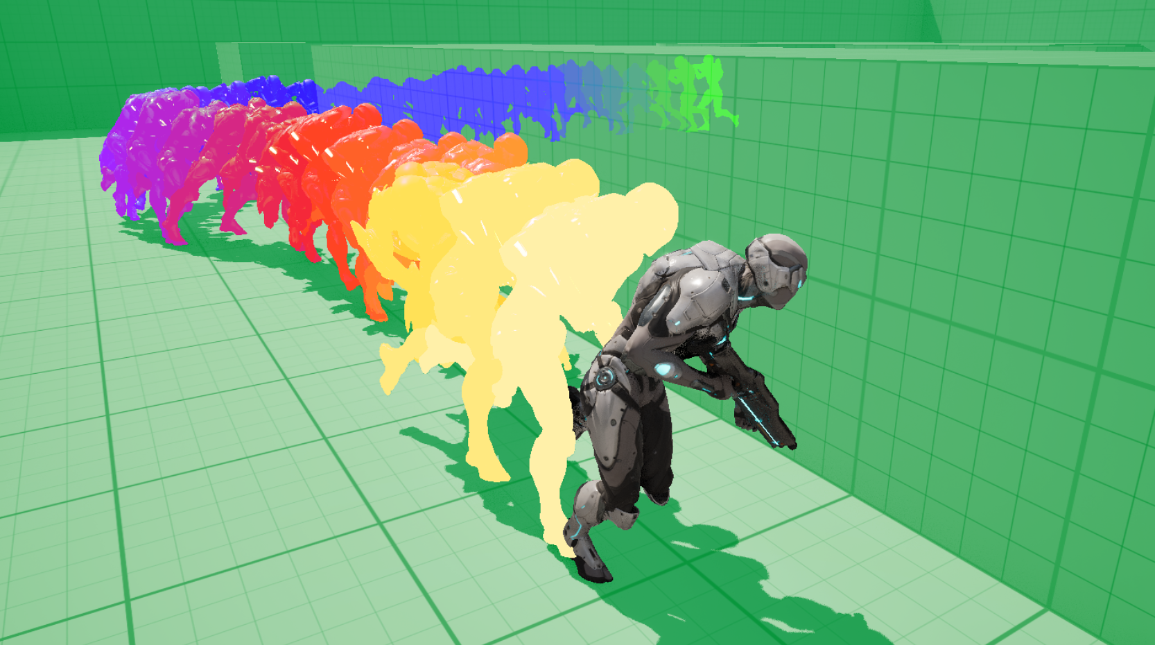 The final character trail effect